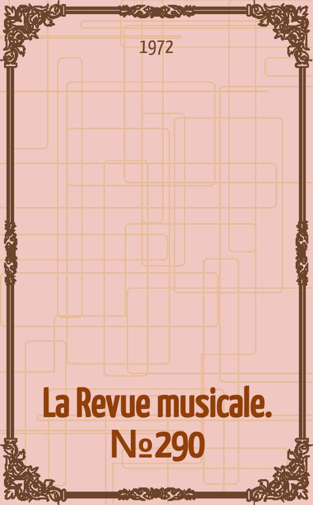 La Revue musicale. №290/291 : Nicolas Obcuhow