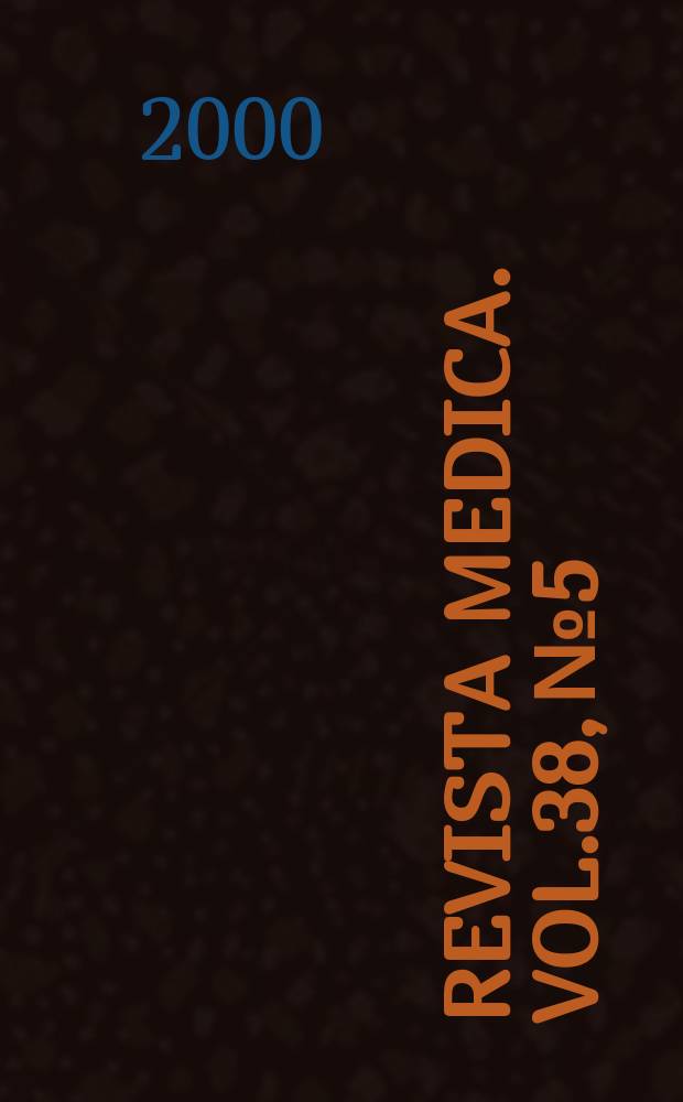 Revista medica. Vol.38, №5