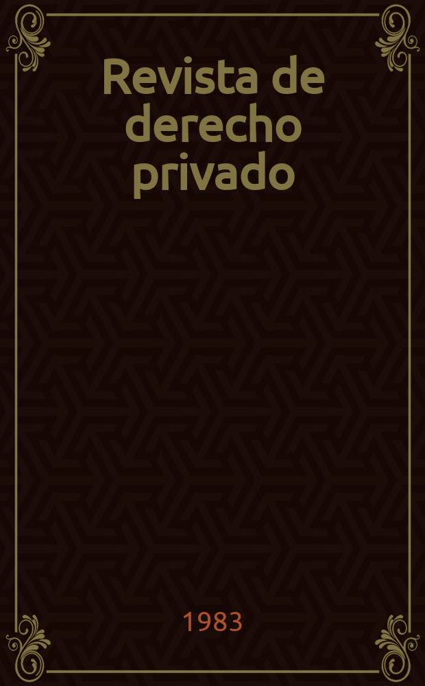 Revista de derecho privado