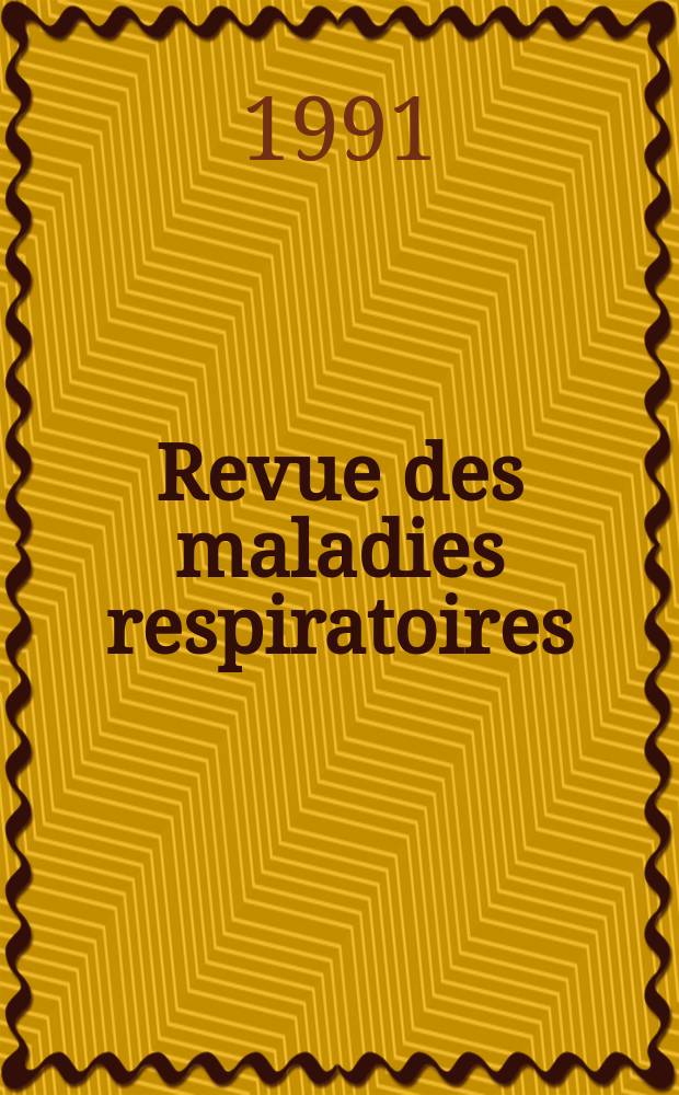 Revue des maladies respiratoires : Organe offic. de la Soc. de pneumologie de langue fr. T.8, №1