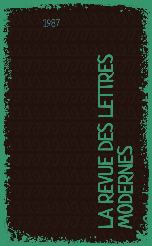 La Revue des lettres modernes : Histoire des idées et des littératures. Jules Verne