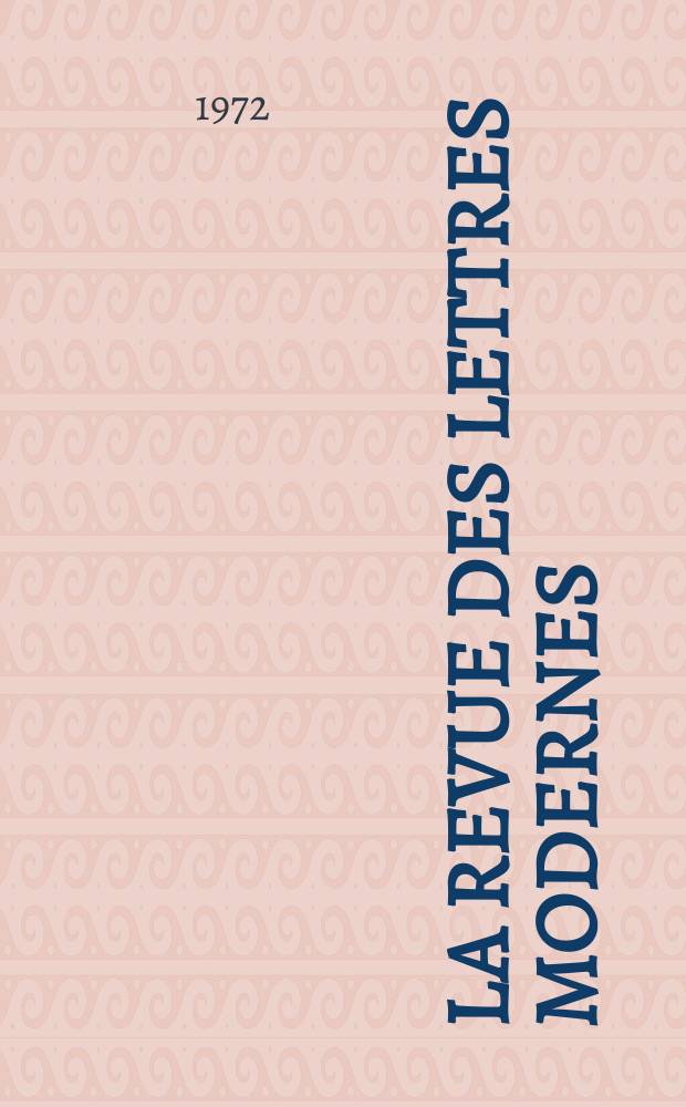 La Revue des lettres modernes : Histoire des idées et des littératures. Albert Camus