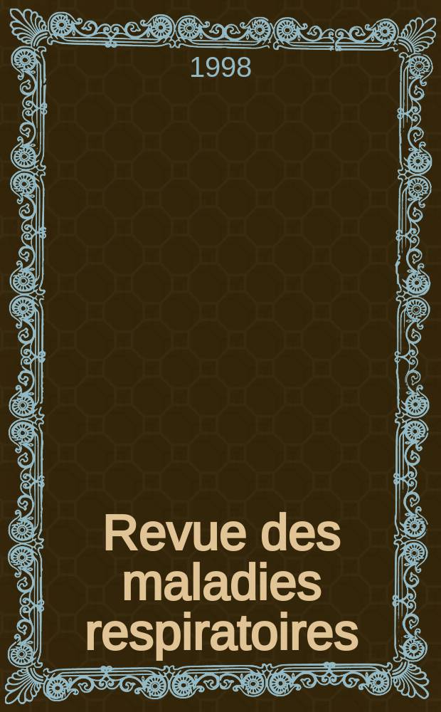 Revue des maladies respiratoires : Organe offic. de la Soc. de pneumologie de langue fr. Vol.15, №3 bis. : Cancers bronchiques non &agrave; petites cellules au stade III
