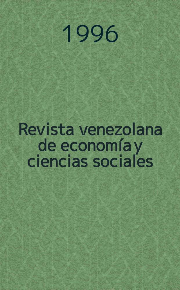 Revista venezolana de economía y ciencias sociales