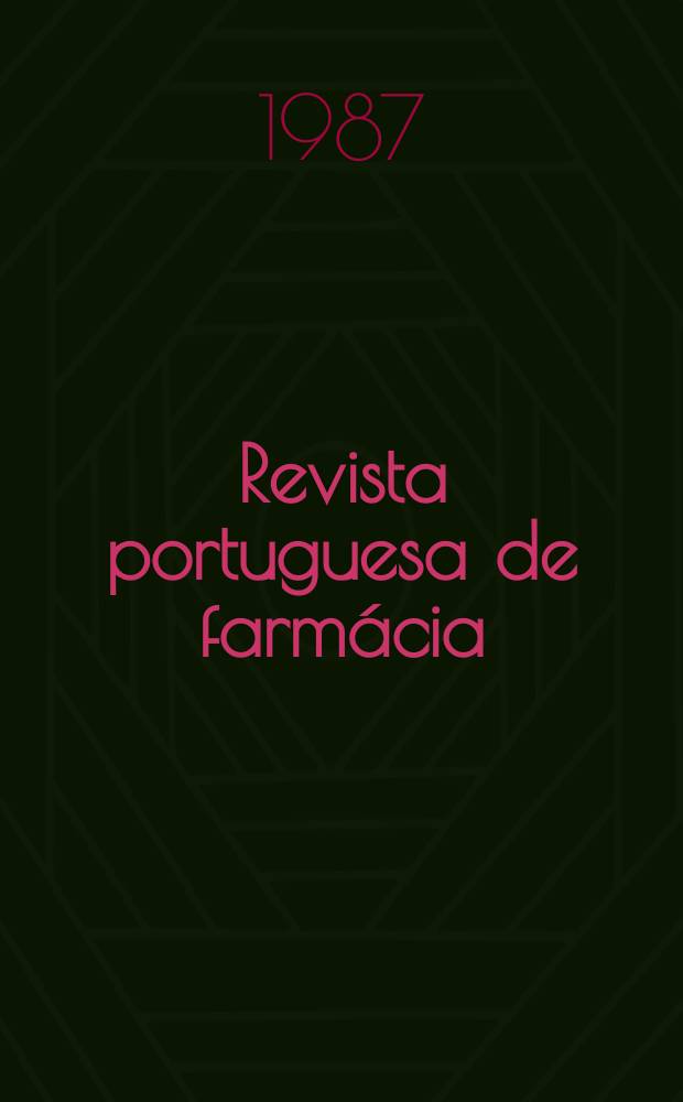 Revista portuguesa de farmácia : Ed. e propriedade de Sindicato nacional dos farmacêuticos, Sociedade farmacêutica lusitana. Vol.37, №4 : Número de homenagem ao Prof, Joaquim de Barros Polónia