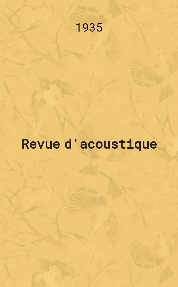 Revue d'acoustique