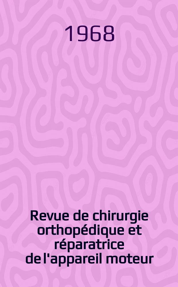 Revue de chirurgie orthopédique et réparatrice de l'appareil moteur : Organe officiel de la Société française orthopédie et de traumatologie. T.54, №5 : Les épiphysiolyses fémorales supérieures