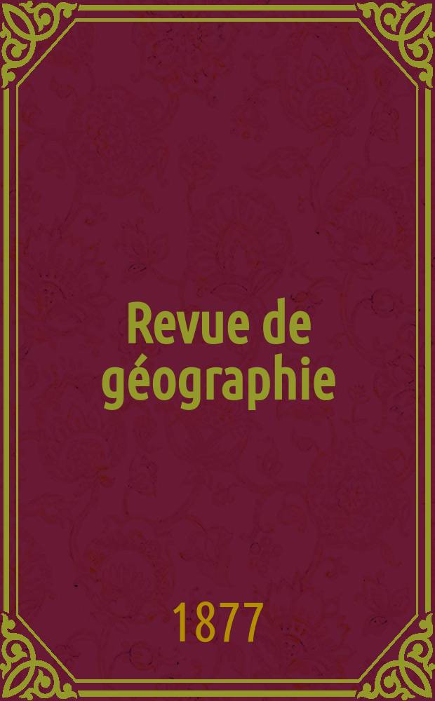Revue de géographie
