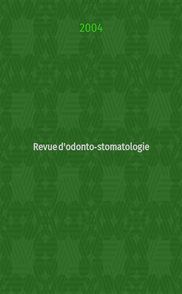 Revue d'odonto-stomatologie : Publ. par la Soc. odontologique de Paris Fusion des revues LA Revue odontologique Odontologie-le Bulletin des chirurgiens-dentistes ind&eacute;pendants - La Revue dentaire de France. T.33, №1