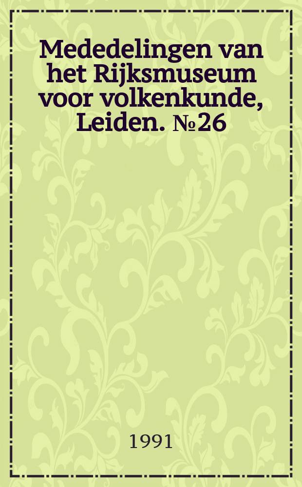 Mededelingen van het Rijksmuseum voor volkenkunde, Leiden. №26 : The Mesoamerican Ballgame