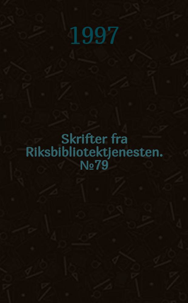 Skrifter fra Riksbibliotektjenesten. №79 : Fagbibliotekenes plass i en budsjettreferansemodell
