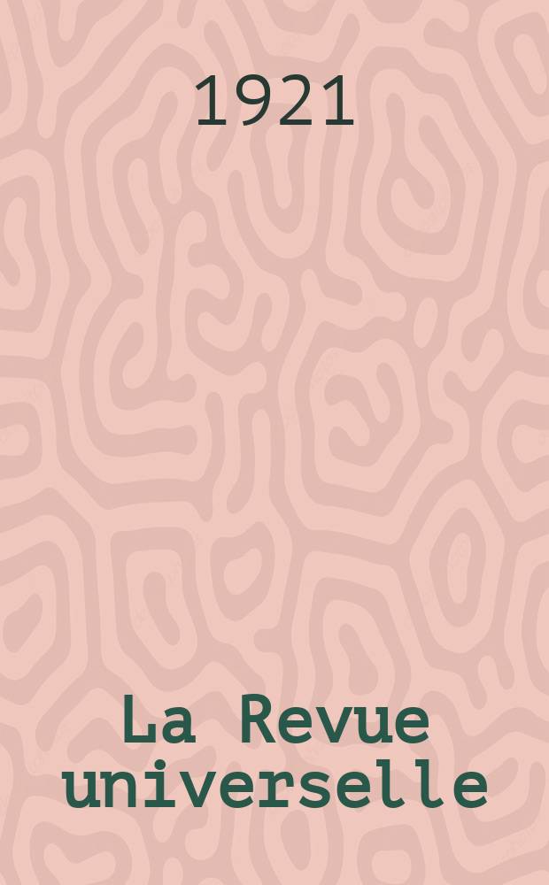 La Revue universelle