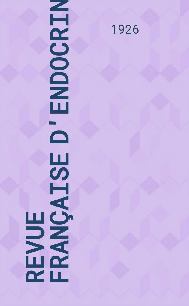Revue française d'endocrinologie