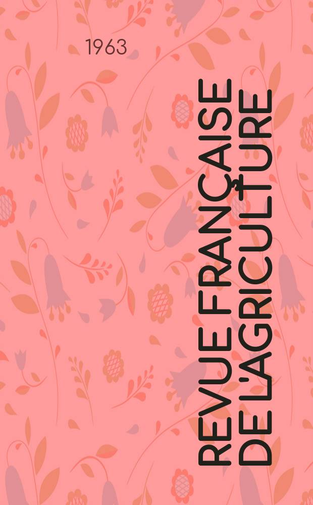 Revue française de l'agriculture