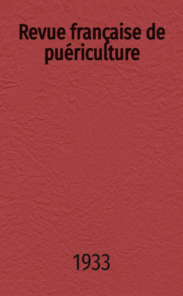 Revue française de puériculture