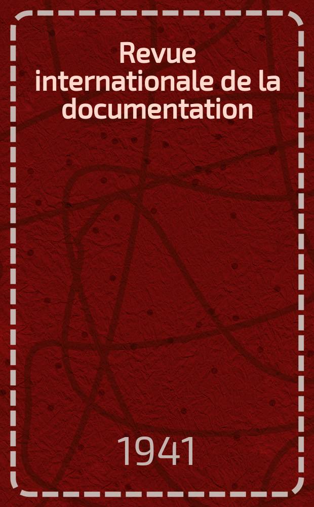 Revue internationale de la documentation