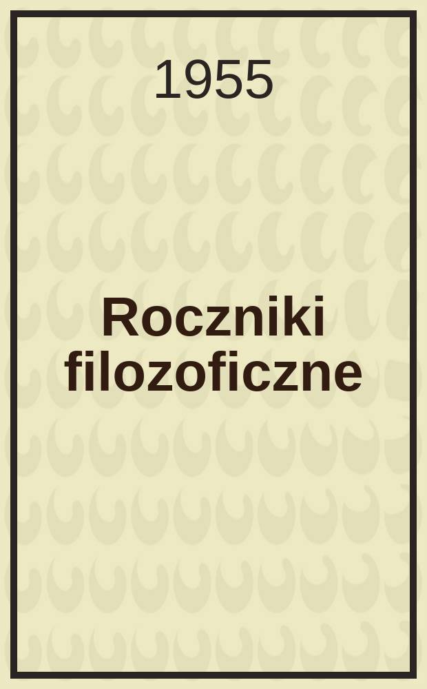 Roczniki filozoficzne