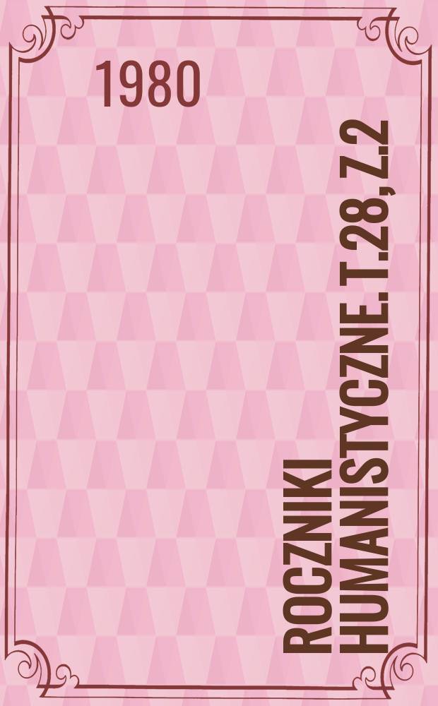 Roczniki humanistyczne. T.28, Z.2 : Duchowieństwo a powstanie listopadowe