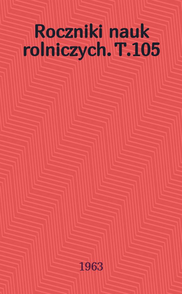 Roczniki nauk rolniczych. T.105 : Studia nad pogrubionym koniem roboczym w sztumskim ośrodku hodowlanym