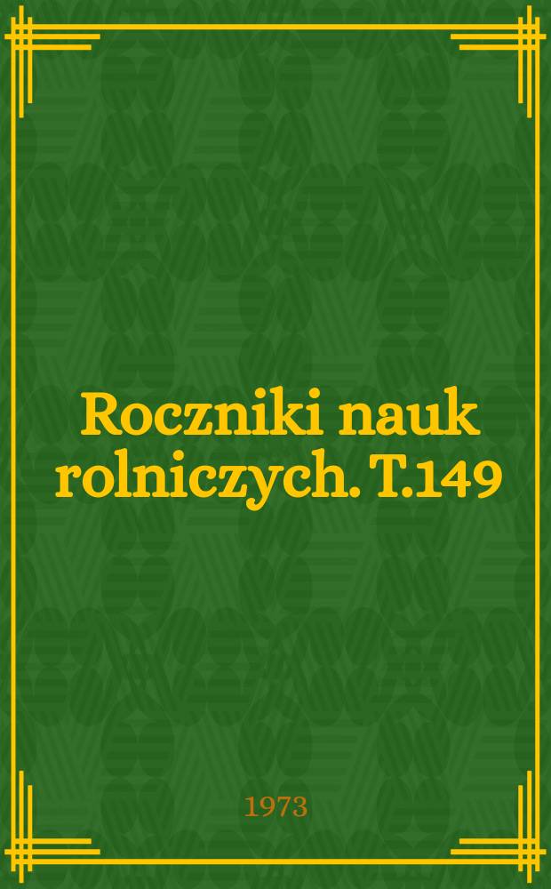 Roczniki nauk rolniczych. T.149 : Rędziny Wizyjny lubelskiej