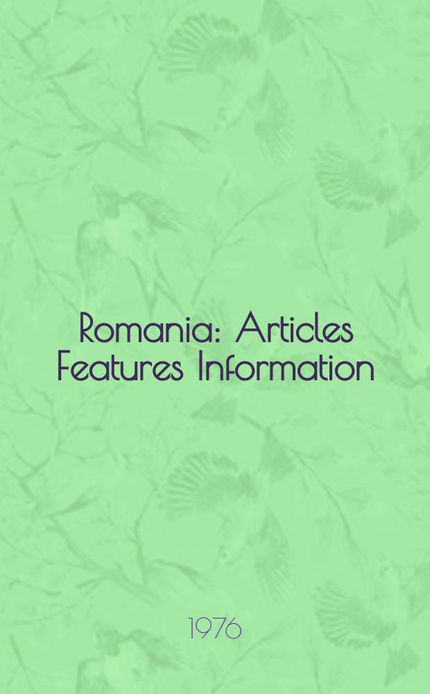 Romania : Articles Features Information