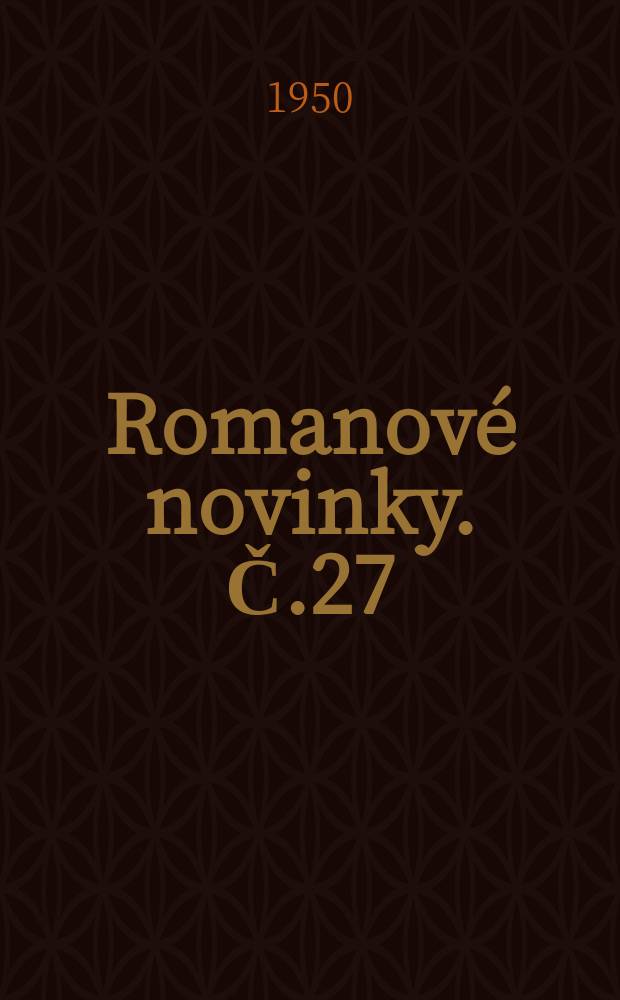 Romanové novinky. Č.27 : Bakuk, syn pialesa