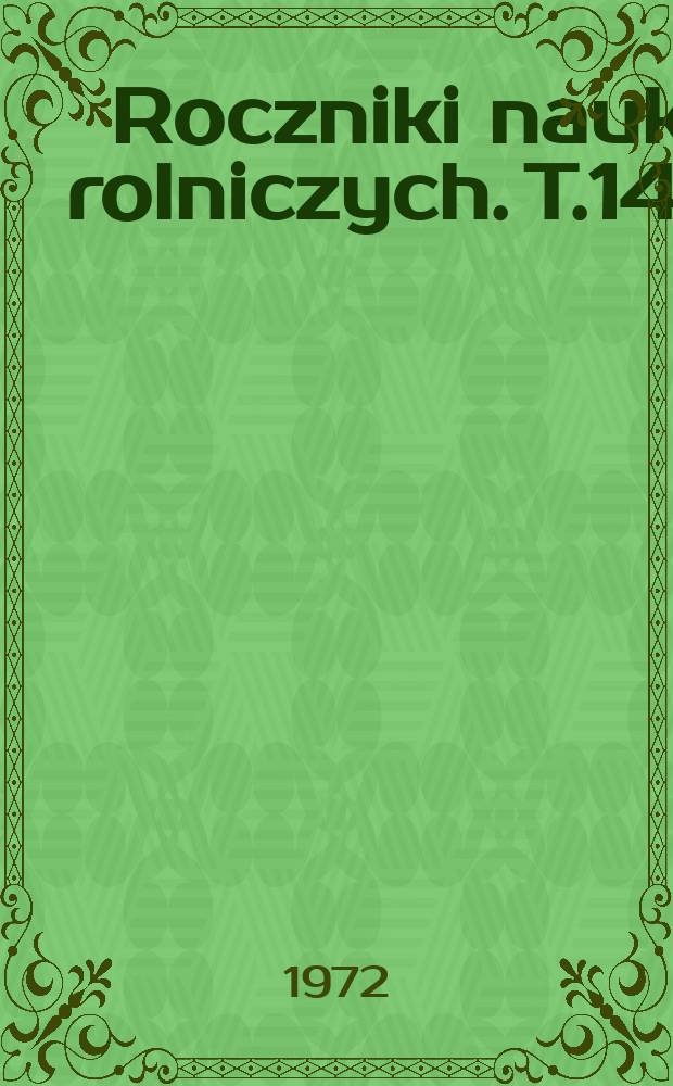 Roczniki nauk rolniczych. T.144 : Owca kamieniecka
