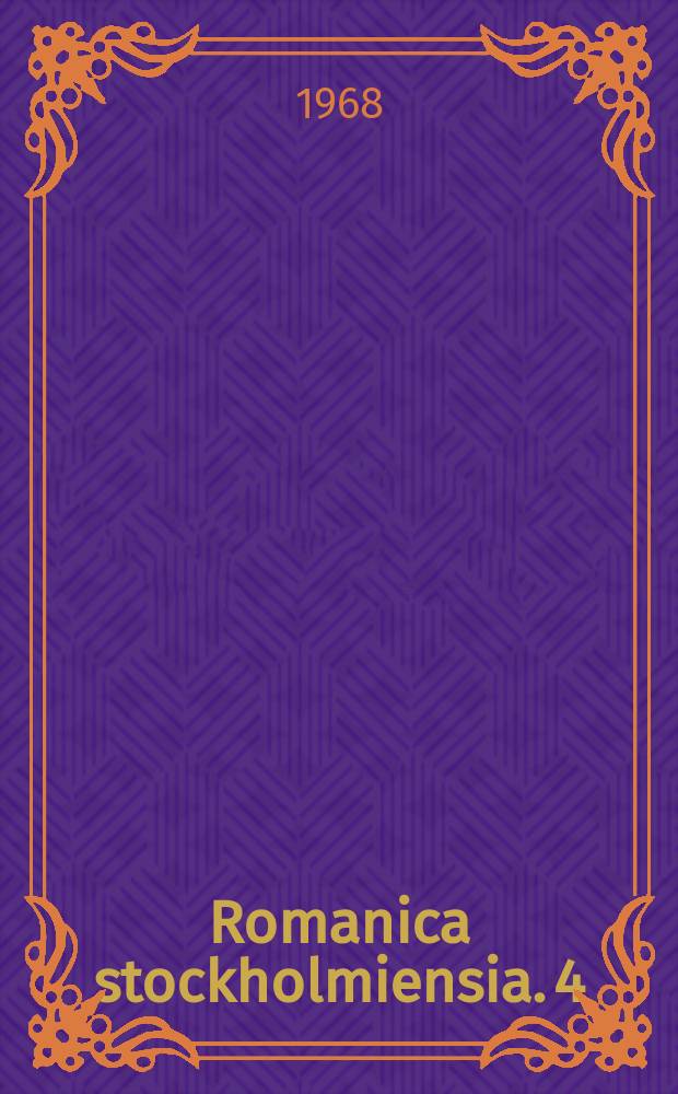 Romanica stockholmiensia. 4 : Etude sur la morphologie des plus anciennes chartes languedociennes