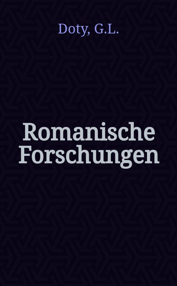 Romanische Forschungen : Organ für romanische Sprachen und Mittellatein Begr. von. K. Vollmöller. Bd.42 : Juan de Zabaleta's El dia de fiesta por la manana (Schluß). Contes de Grimisuat