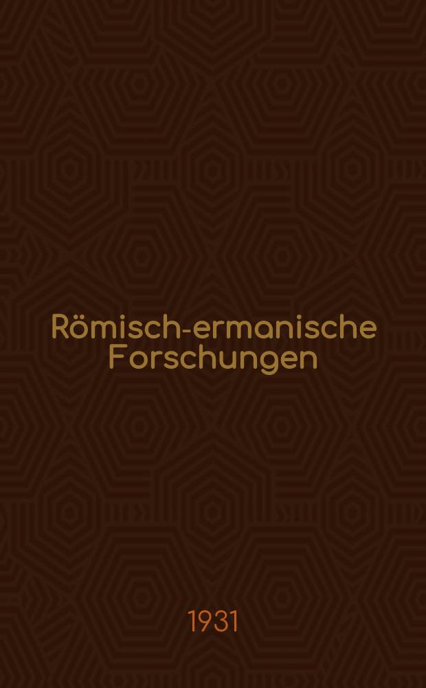 Römisch -germanische Forschungen : Hrsg. von Gerhard Bersu und Hans Zeiss. Bd.5 : Die Germanischen Griffzungenschwerter Von. Ernst Sprockhoff
