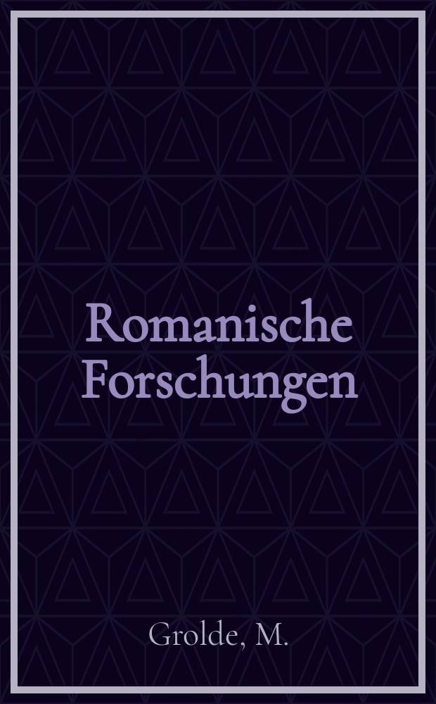 Romanische Forschungen : Organ für romanische Sprachen und Mittellatein Begr. von. K. Vollmöller. Bd.41, H.1 : Die altfranzösischen Demiactiva