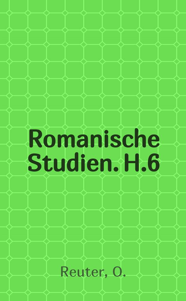 Romanische Studien. H.6 : Der Chor in der französischen Tragödie