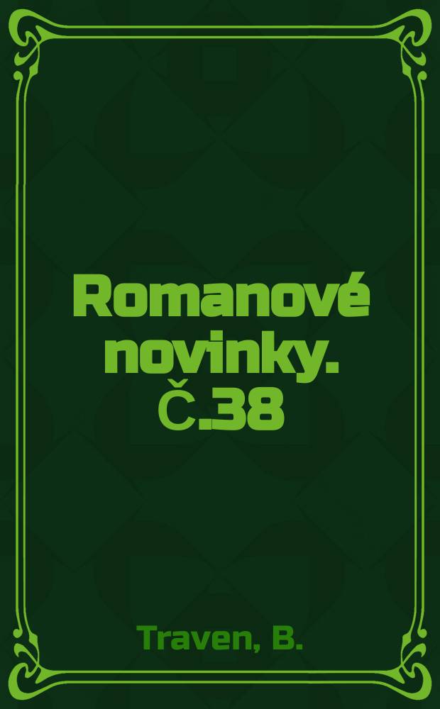 Romanové novinky. Č.38 : Vzpoura poveseonc