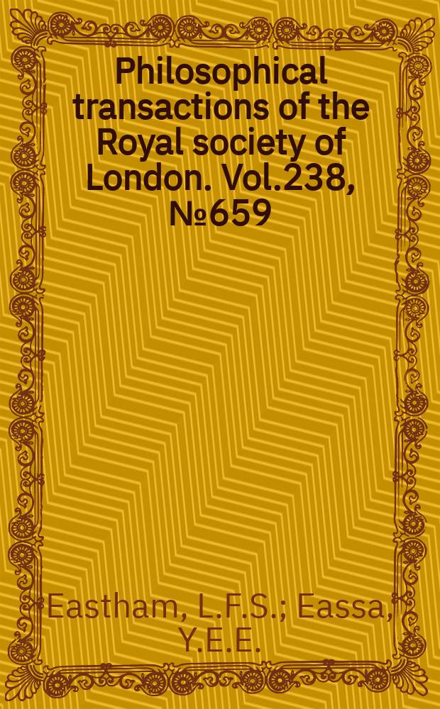 Philosophical transactions of the Royal society of London. Vol.238, №659 : The feeding mechanism of the butterfly Pieris brassicae