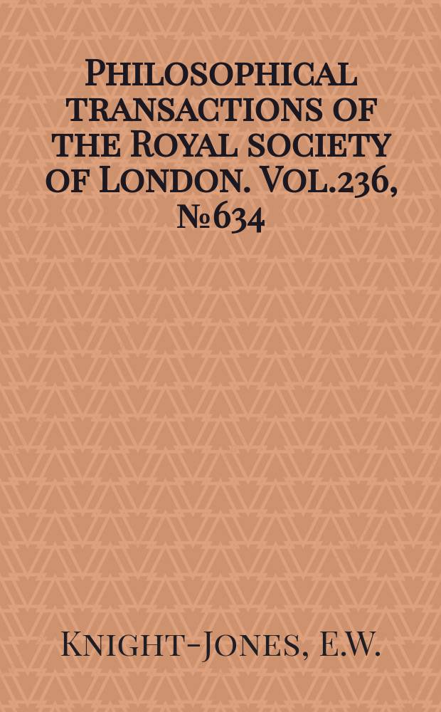 Philosophical transactions of the Royal society of London. Vol.236, №634 : On the nervous system of Saccoglossus cambrensis (Enteropneusta)