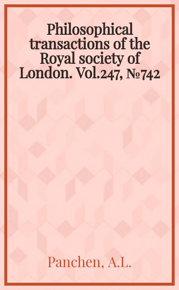 Philosophical transactions of the Royal society of London. Vol.247, №742 : The cranial anatomy of two coal measure anthracosaurs