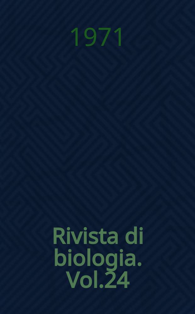 Rivista di biologia. Vol.24(64), Fasc.3/4