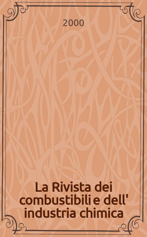 La Rivista dei combustibili e dell' industria chimica : Pubbl. a cuna della Stazione sperimentale per i combustibili. Vol.54, Указатель