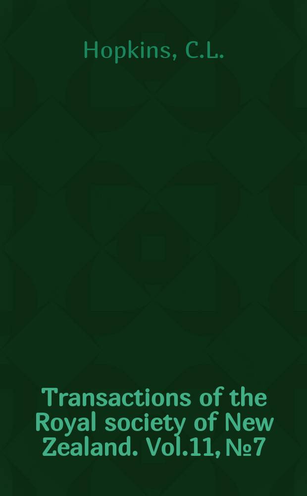 Transactions of the Royal society of New Zealand. Vol.11, №7 : New species of Limnesia and Tryssaturus (Acari, Hydrachnellæ) from New Zealand