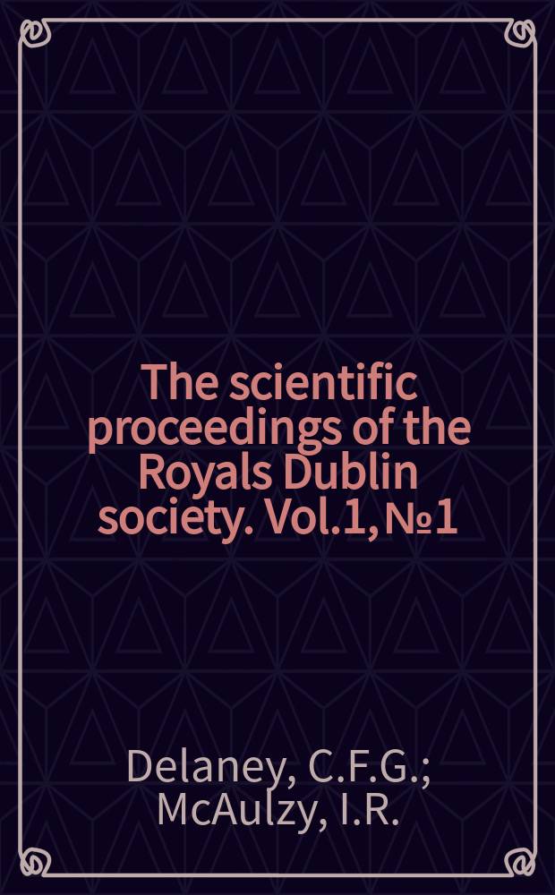 The scientific proceedings of the Royals Dublin society. Vol.1, №1 : A radiocarbon dating system using scintillation techniques