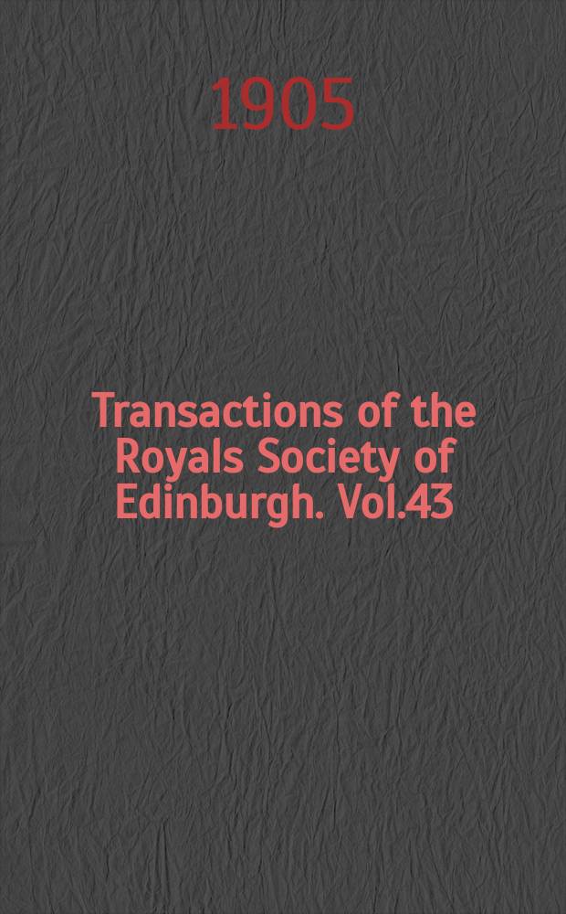 Transactions of the Royals Society of Edinburgh. Vol.43 : The Meteorology of Ben Nevis observatories
