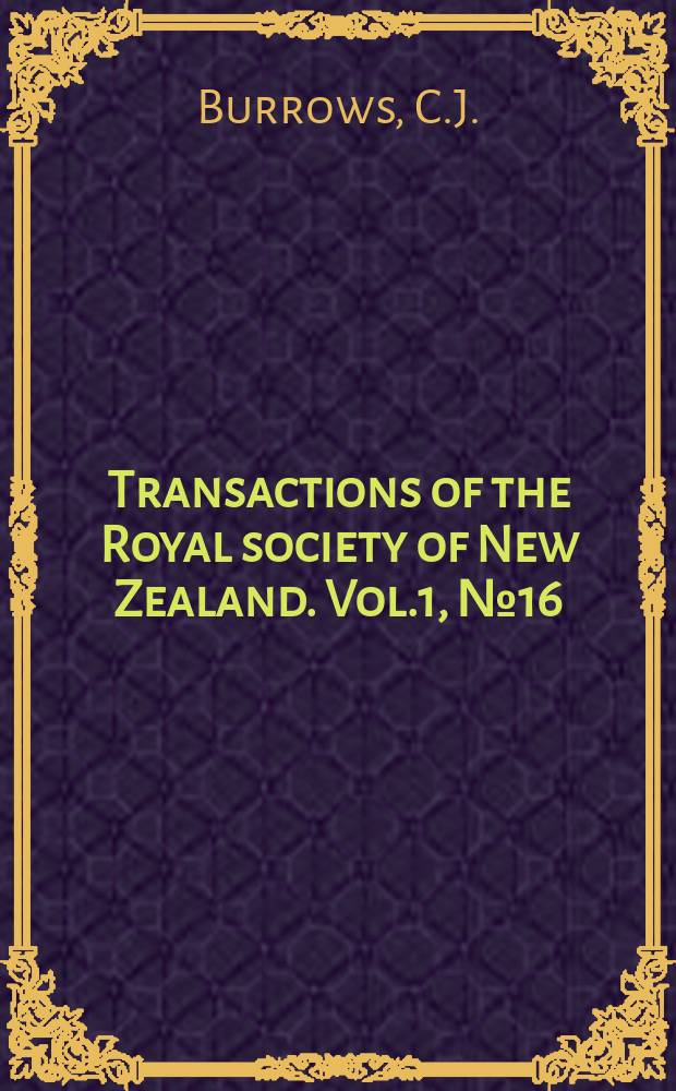 Transactions of the Royal society of New Zealand. Vol.1, №16 : Studies in Pimelea