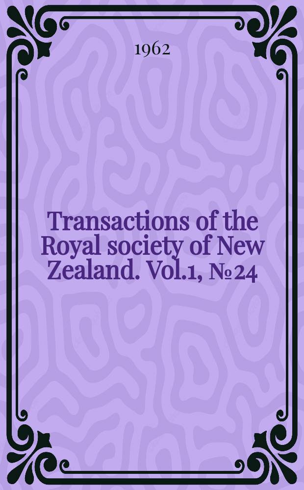 Transactions of the Royal society of New Zealand. Vol.1, №24 : The Mycorrhiza of Gagtrodia cunninghamii Hook. f.