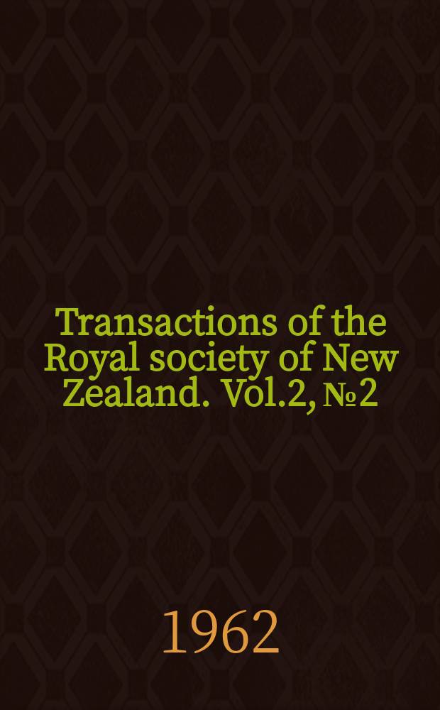 Transactions of the Royal society of New Zealand. Vol.2, №2 : Notes on some New Zealand species of Cladonia with description of two New species and one New form