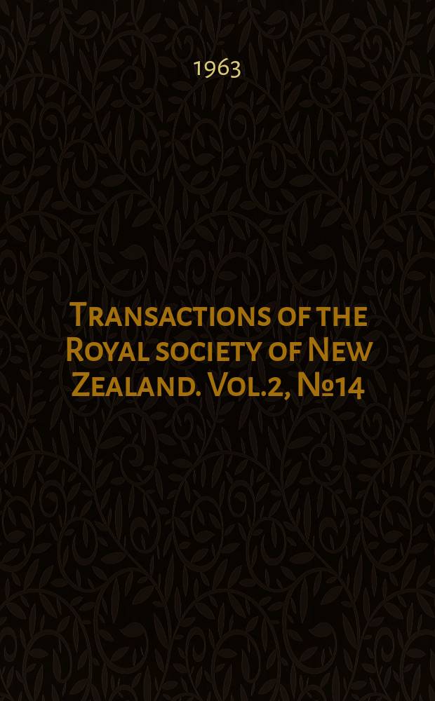 Transactions of the Royal society of New Zealand. Vol.2, №14 : Notes on New Zealand Orchids