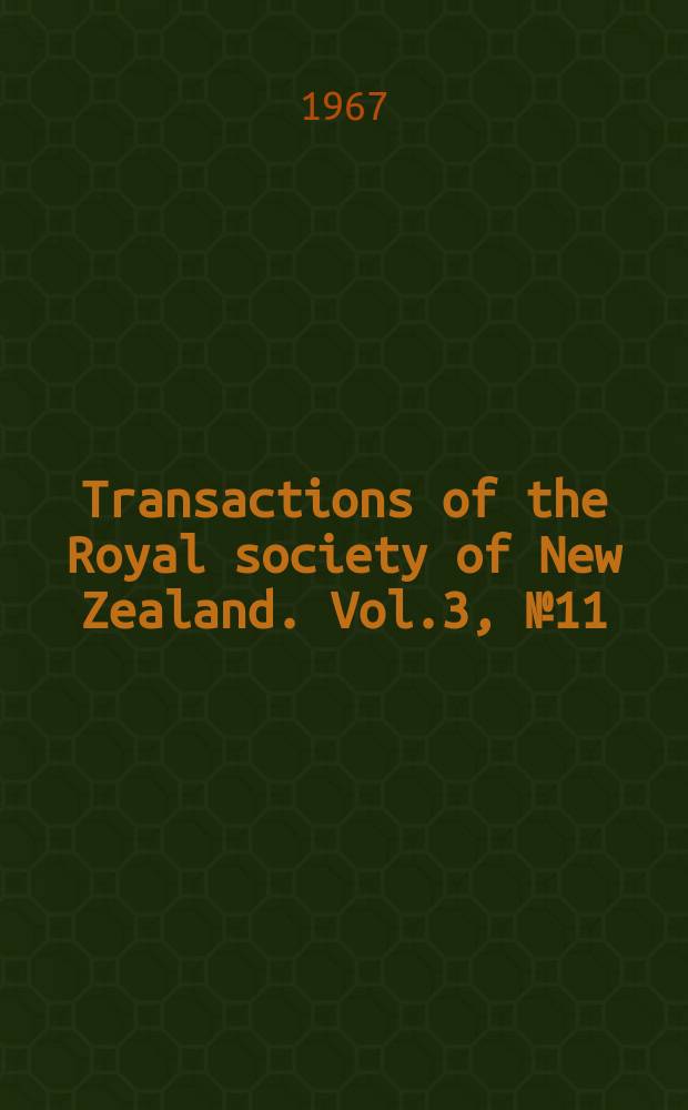 Transactions of the Royal society of New Zealand. Vol.3, №11 : New Zealand Hepaticae