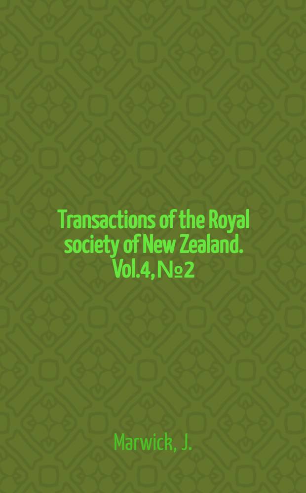 Transactions of the Royal society of New Zealand. Vol.4, №2 : Costacolpus a New Cretaceous Turritellid (Mollusca)