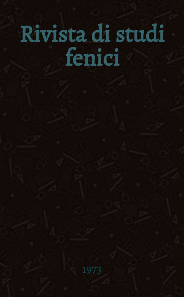Rivista di studi fenici