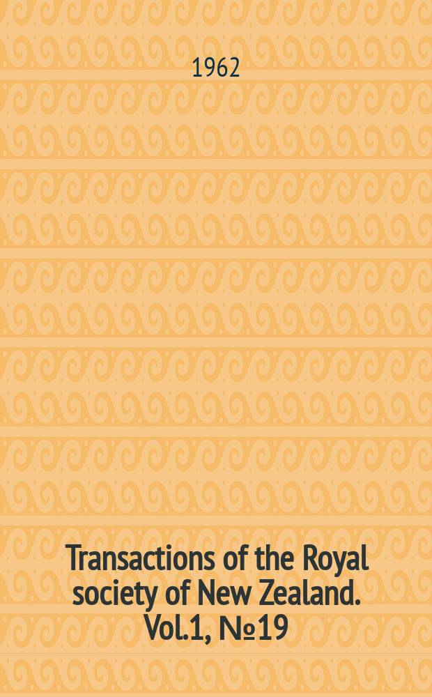 Transactions of the Royal society of New Zealand. Vol.1, №19 : Hornblende rich gabbroic rocks from Cow and Calf Point Stewart Island