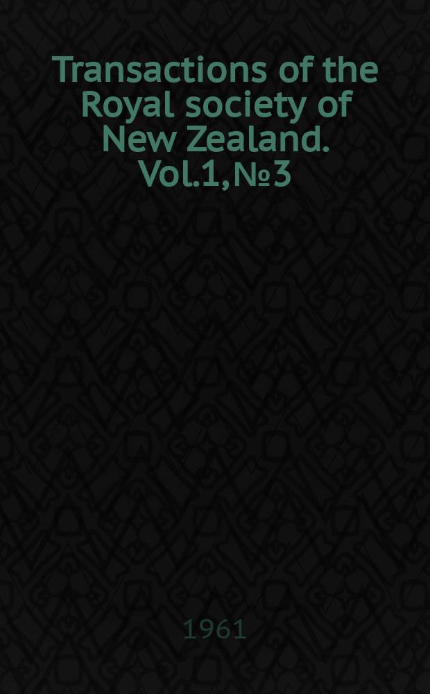 Transactions of the Royal society of New Zealand. Vol.1, №3 : The Upper Boundary of the Hawera series